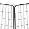 vidaXL Ograda za pse s 8 ploča od čelika 80 x 100 cm crna