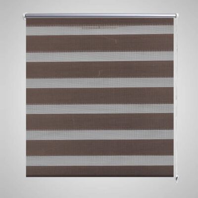 Rolo smeđe zavjese sa zebrastim linijama 120 x 175 cm