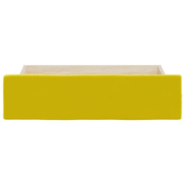 vidaXL Ladice za krevet žute 2 kom od konstruiranog drva i baršuna