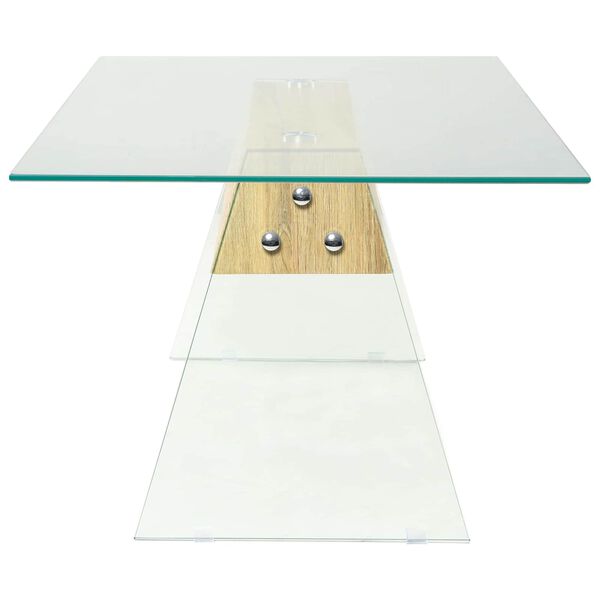 vidaXL Kava Stol *Transparent*an 110 x 55 x 40 cm Stakl