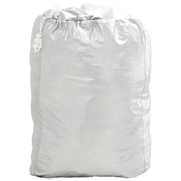 vidaXL Navlaka za pola automobila s kukama srebrna M PEVA