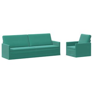 vidaXL Set sofe 2 pcs Tirkizna Bar&scaron;un