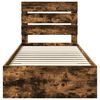 vidaXL Krevetna konstrukcija s ladicama Dimljeni hrast 100 x 200 cm
