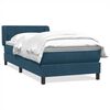 vidaXL Box Spring krevet s madracem tamnoplavi 100x220 cm bar&scaron;un