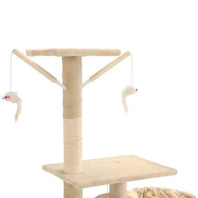 vidaXL Penjalica za mačke sa stupovima za grebanje od sisala 230 - 250 cm bež