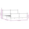vidaXL Metalni okvir kreveta bez madraca boja hrasta sonome 183x213 cm