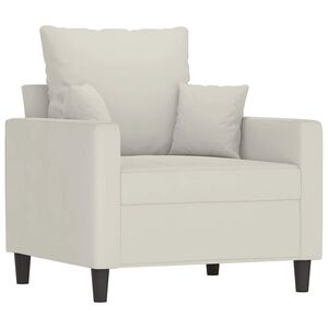 vidaXL Fotelja krem 60 cm bar&scaron;unasta