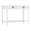 vidaXL Konzolni stol Hill s 2 ladice 110x45x74 cm od masivne borovine