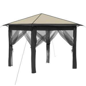 vidaXL Gazebo s 4 bočne strane 2,6 x 2,6 m Krem i Antracit