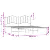 vidaXL Metalni okvir za krevet s uzglavljem bijeli 160x200 cm