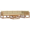 vidaXL Set vanjskih sofa 6 kom. Prirodna i bež