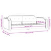 vidaXL Dnevni krevet smeđesivi 90 x 200 cm od tkanine