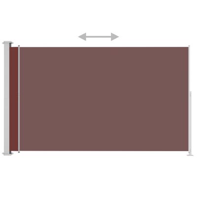 vidaXL Uvlačiva bočna tenda za terasu 200 x 300 cm smeđa