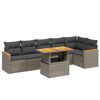 vidaXL 7-dijelni set vrtnih sofa sivi od poliratana