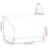 vidaXL Pokrivač za vrtnu klupu Crna 130 x 95 x 40 / 80 cm 420D tkanina