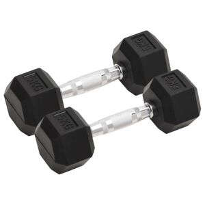 vidaXL Jednoručni utezi 2 kom 5 kg ukupno lijevano željezo