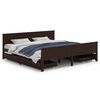 vidaXL Okvir za krevet s 4 ladice tamnosmeđi 200x200 cm od borovine