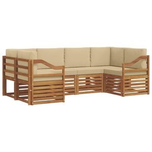 vidaXL Set vanjskih sofa 6 kom. Prirodna