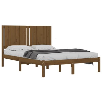 vidaXL Okvir za krevet od masivne borovine smeđa boja meda 140x200 cm