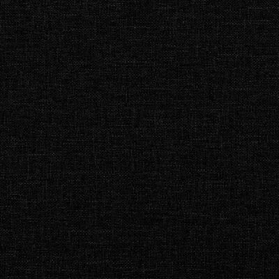 vidaXL Trosjed s tabureom crni 180 cm od tkanine