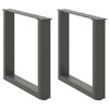 vidaXL Noge za klub stolić U-oblik 2 kom antracit 50 x (42-43) cm čelik