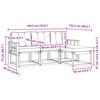 vidaXL Set vanjskih sofa s jastukom 4 pcs Prirodna i svijetlo siva