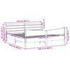 vidaXL Okvir kreveta s uzglavljem vo&scaron;tano smeđi 200x200 cm od borovine