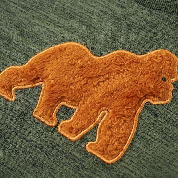 Dječja majica dugih rukava kaki pro&scaron;arana 128