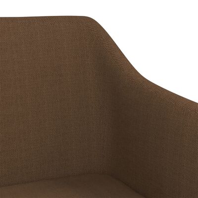 vidaXL Okretne blagovaonske stolice od tkanine 2 kom tamnosmeđe