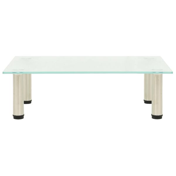 322762 vidaXL TV Stand Frosted 60x35x17 cm Tempered Glass