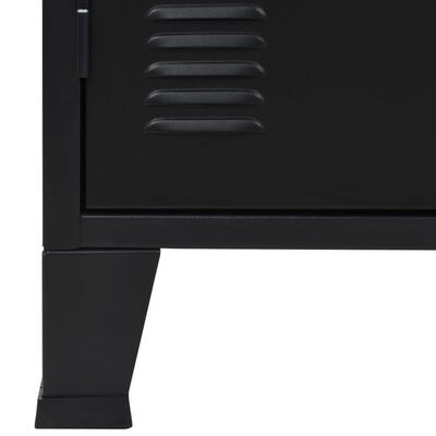 vidaXL Ormarić od metala u industrijskom stilu 120 x 35 x 70 cm crni