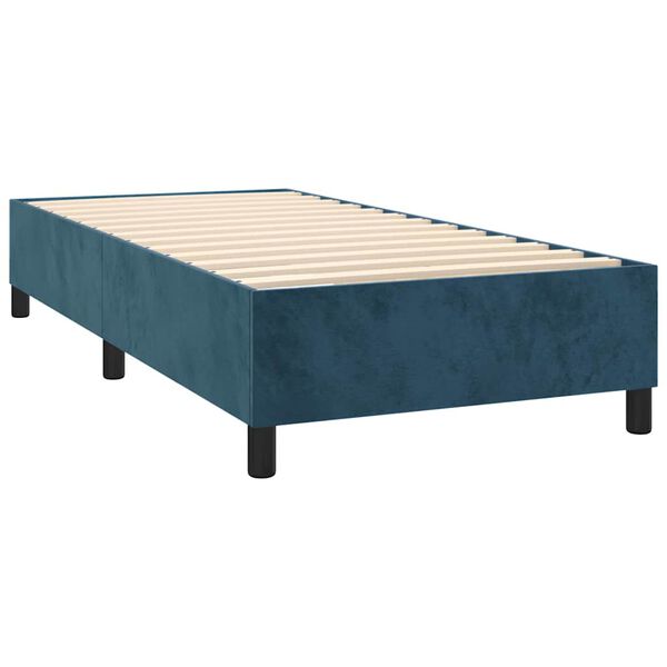 vidaXL Box spring krevet s madracem tamnoplavi 90x200 cm bar&scaron;unasti