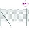 vidaXL Stup za ogradu Zelena 25 x 1,4 m (60 x 60 mm mreža) Čelik i PVC