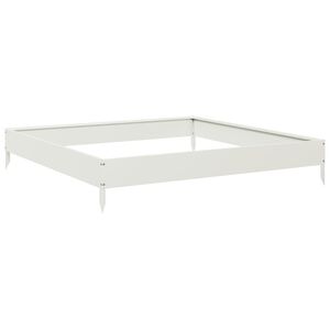 vidaXL Povi&scaron;ena vrtna gredica bijeli 100 x 100 x 18,5 cm od čelika