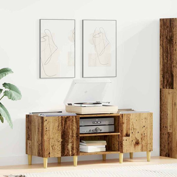 vidaXL Ormar za ploče Staro drvo 121 x 38 x 48 cm Konstruirano drvo