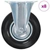 vidaXL Fiksni kotačići 8 kom 125 mm