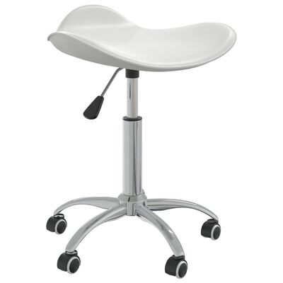 vidaXL Okretna blagovaonska stolica od umjetne kože bijela