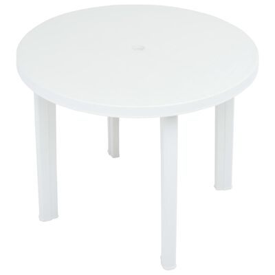 vidaXL Vrtni stol bijeli 89 cm plastični