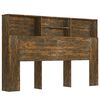vidaXL Uzglavlje s ormarićem boja dimljenog hrasta 160 x 19 x 103,5 cm