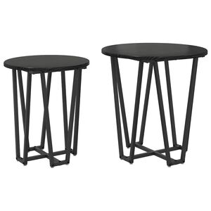 vidaXL Set pomoćnih stolića 2 kom. Crni hrast 50 x 50 x 50,5 cm