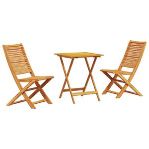 vidaXL Sklopivi bistro set 3 pcs Smeđa Čvrsto drvo akacije