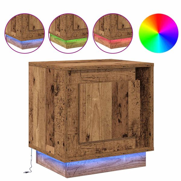 vidaXL Noćni ormar Staro drvo 44 x 34,5 x 45 cm Konstruirano drvo