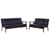 vidaXL 2-dijelni set sofa od umjetne kože crni