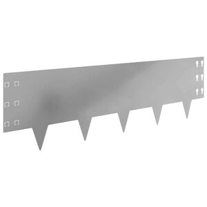 vidaXL Ograda oko Travnjaka 20 pcs 100 x 30 cm Čelik Srebrna