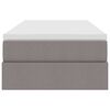 vidaXL Krevet s madracem i skladi&scaron;tem Sivo-smeđa 90 x 200 cm Poliester
