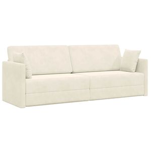 vidaXL Podni kauč na razvlačenje Krema 213 x 70 x 77 cm Bar&scaron;un