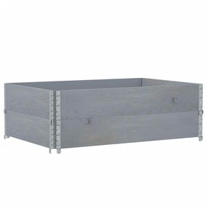 vidaXL Vrtni sadilica siva 120 x 80 cm od masivne borovine