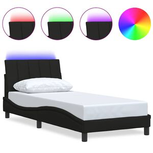 vidaXL Okvir za krevet bez madraca Hanko crni 80x200cm od tkanine