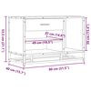 vidaXL Klupa za cipele crna 80x40x53,5 cm od drveta i metala