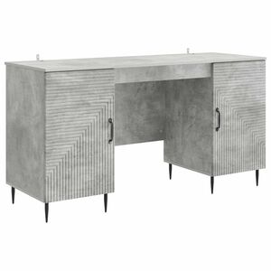 vidaXL Stol Betonska siva 142,5 x 50 x 75 cm Konstruirano drvo